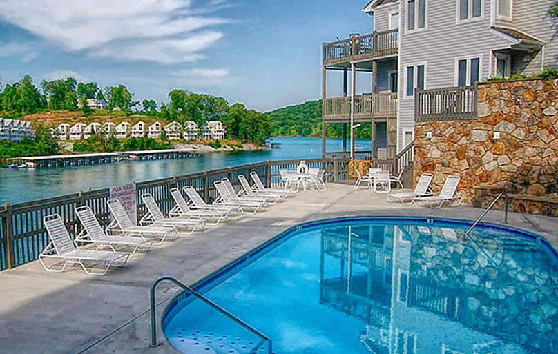 Deerfield Resort community pool on Norris Lake